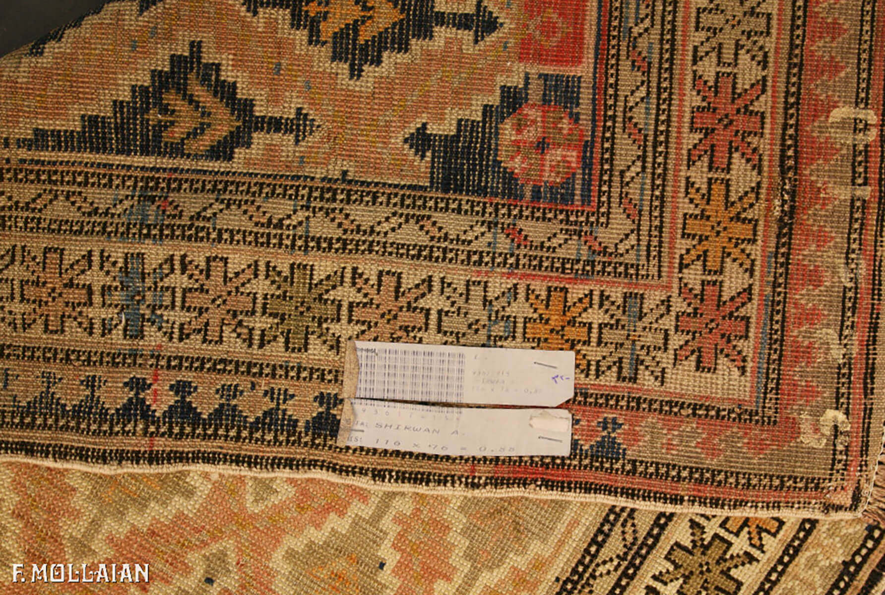 قالییچه دستباف کوچک آنتیک قفقازی شیروان کد:۹۳۶۱۷۴۱۵